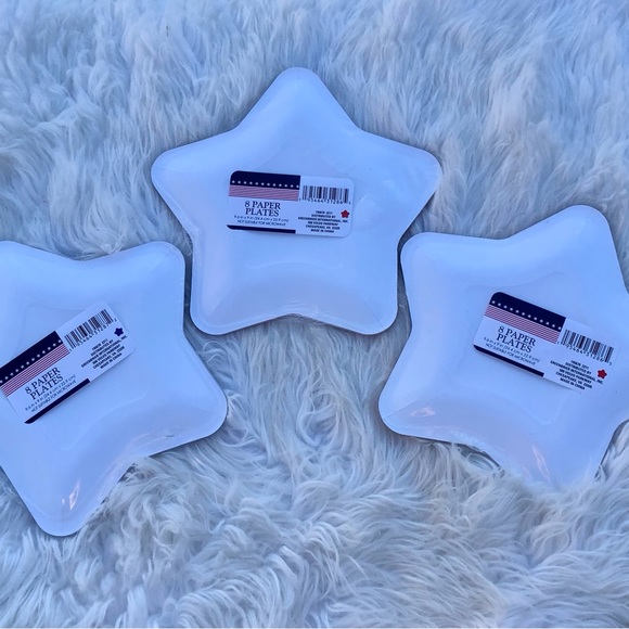 Star Paper Plates 24 Disposable Plates July 4th Party Patriotic Red and Blue - Picture 4 of 4